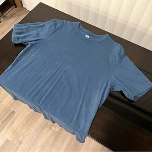 Uniqlo Slate Blue Crew Neck Tee